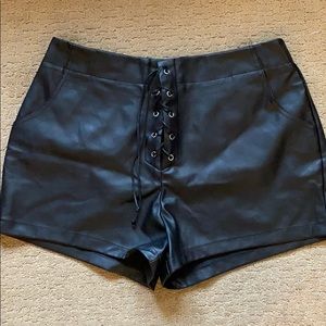 Forever 21 + leather shorts